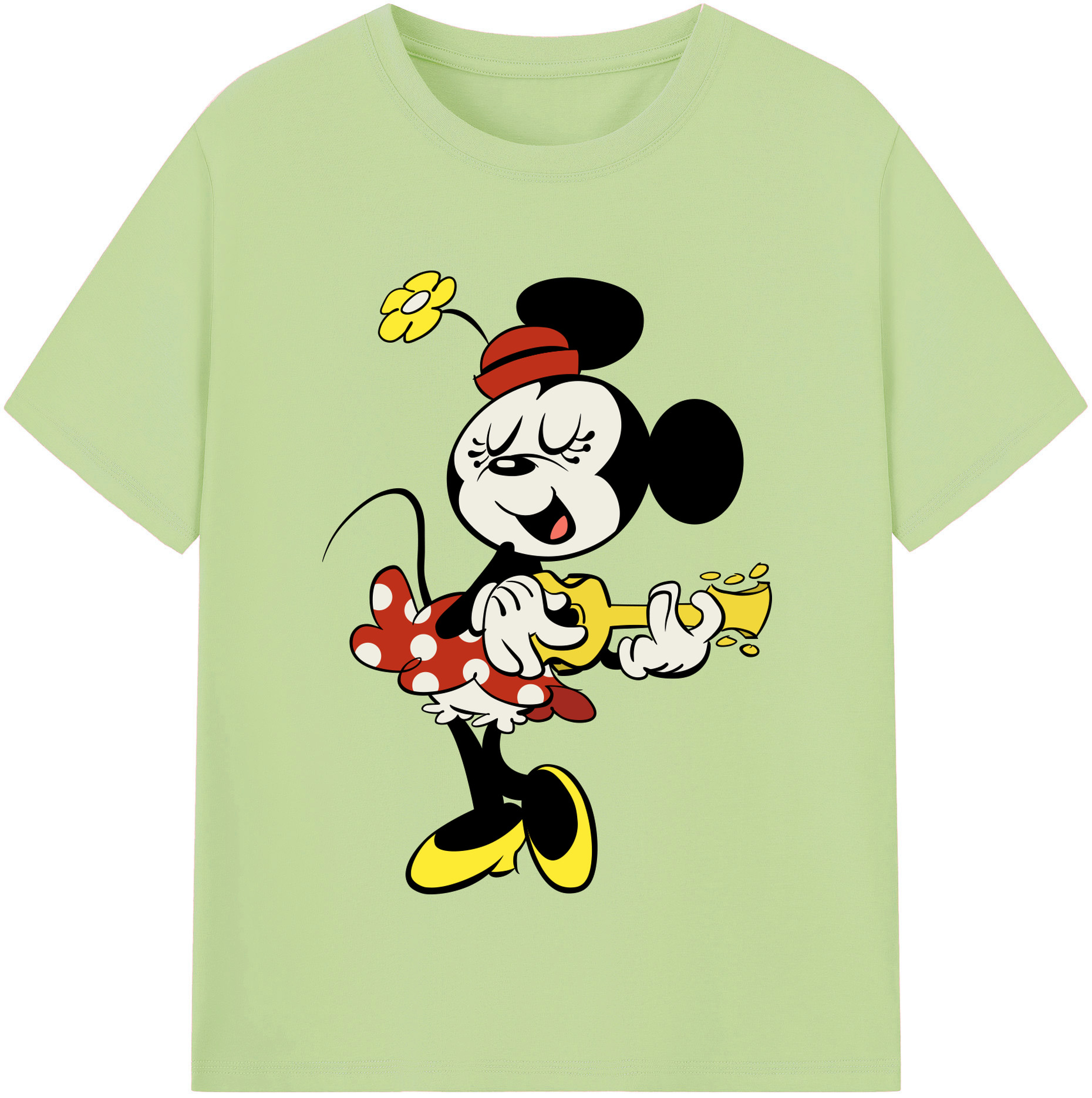 （画像用） ミッキーマウス Mickey Mouse 綿100％半袖Tシャツ（フロントプリント）